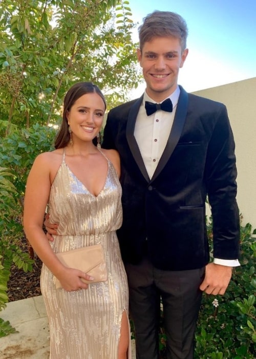 Aaron Hardie and Anna Bodlovich, as seen in April 2019