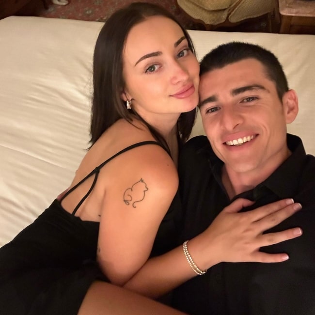 Adeline Higley as seen in a selfie with her beau Oscar Morales that was taken in September 2023