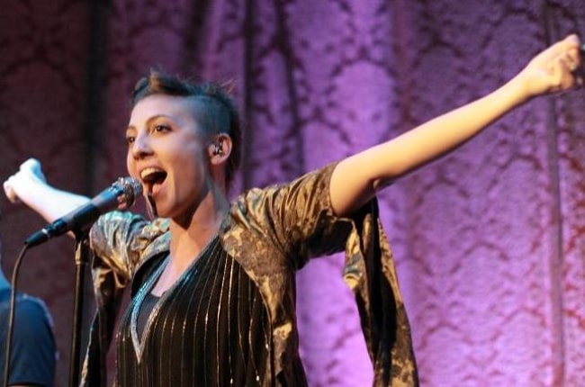 Aja Volkman with Nico Vega at Sainte Rocke in 2011
