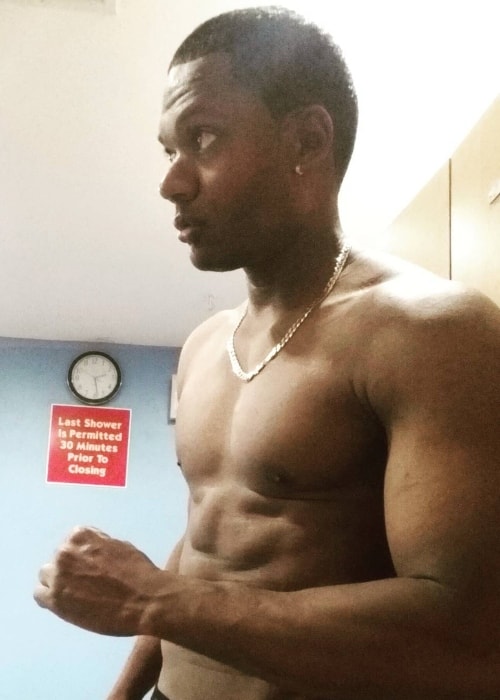 Algenis Perez Soto as seen while shirtless in May 2017