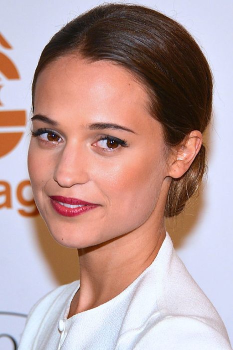 Alicia Vikander at the Guldbagge Awards in January 2013