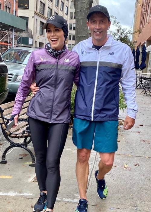 Andrew Shue as seen in a picture with his beau television reporter Amy Robach in October 2020, in New York, New York