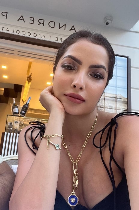 Antara Motiwala as seen while taking a selfie in Amalfi, Italy in May 2022