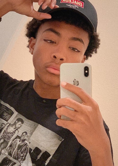 Asante Blackk as seen while taking a mirror selfie in October 2020
