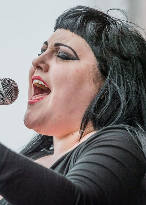 Beth Ditto performing at Roskilde Festival in July 2012