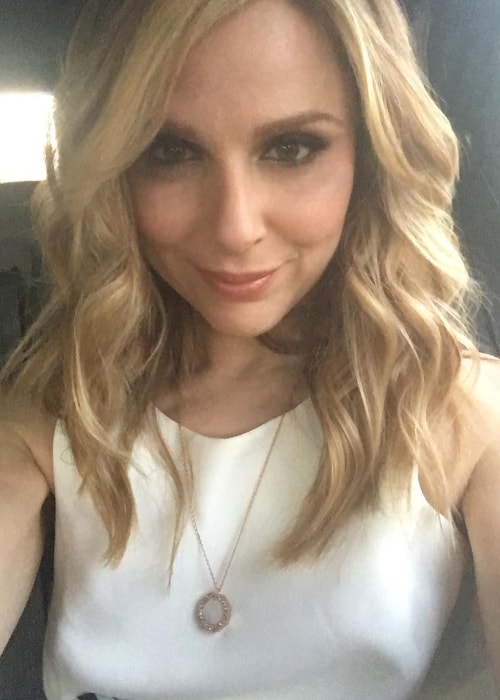 Cara Buono in a selfie in January 2017
