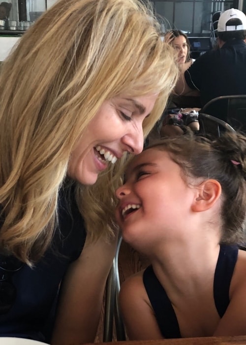 Cara Buono sharing a happy moment with her daughter in July 2018