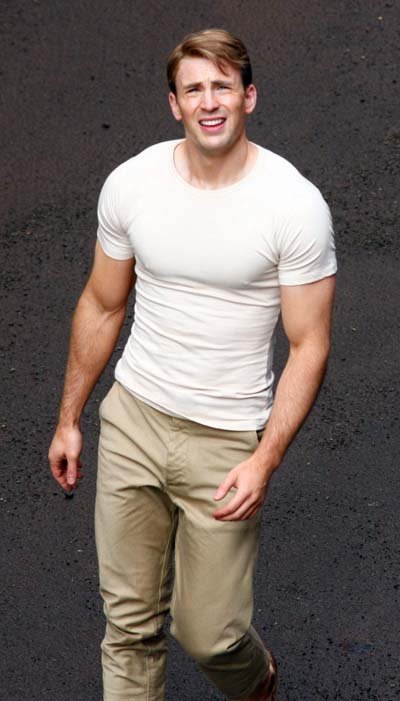 Chris Evans buffed body