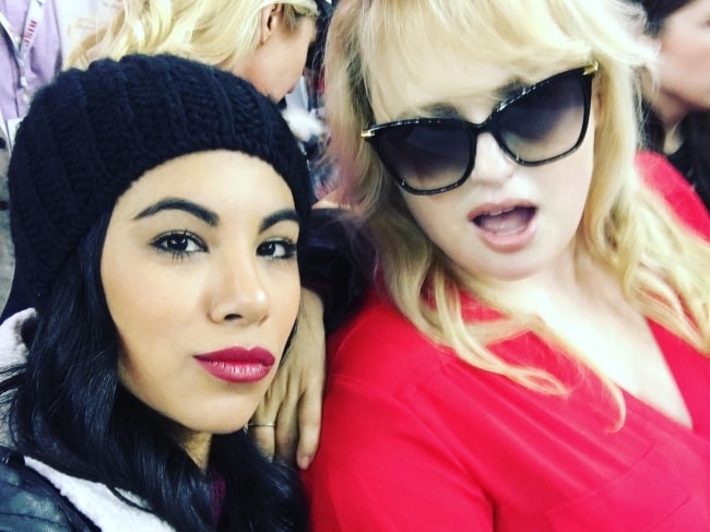 Chrissie Fit (Left) in a selfie with Rebel Wilson in Atlanta, Georgia
