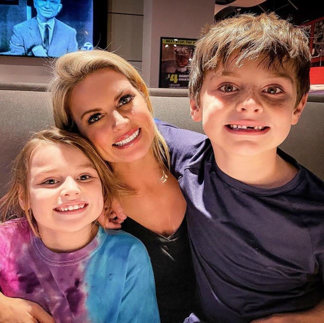 Courtney Friel with her kids as seen in January 2020