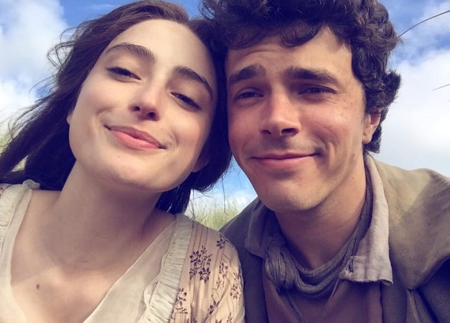 Ellise Chappell as seen while posing for a picture with Harry Richardson in January 2018