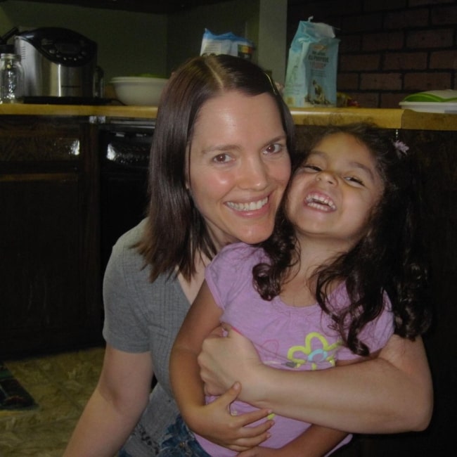 Evangeline Lomelino as seen in a picture with her mother M&egrave;Lisa Lomelino during her younger years