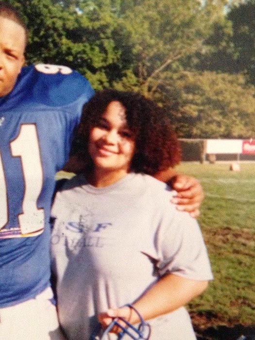 Eve Guzman before achieving high level of fitness