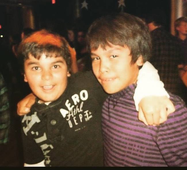 Forrest Goodluck (Right) during his time from middle school