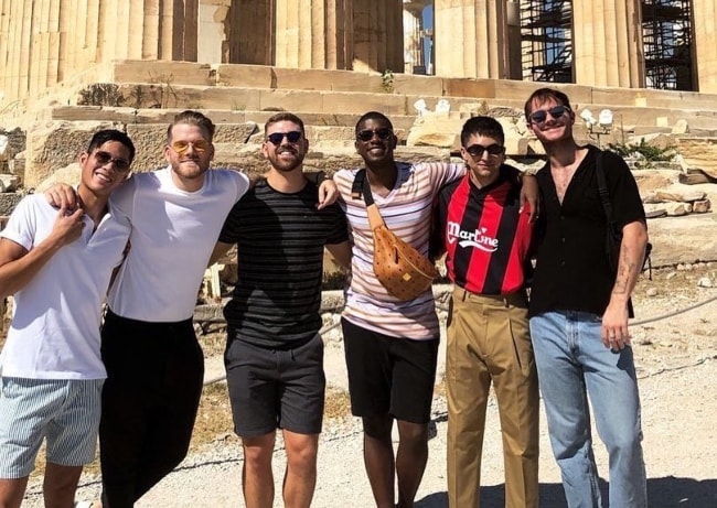 From Left to Right - Mark Manio, Scott Hoying, Mason Catt, Matt Sallee, Mitch Grassi, and Beau Sloane enjoying their time in Athens, Greece