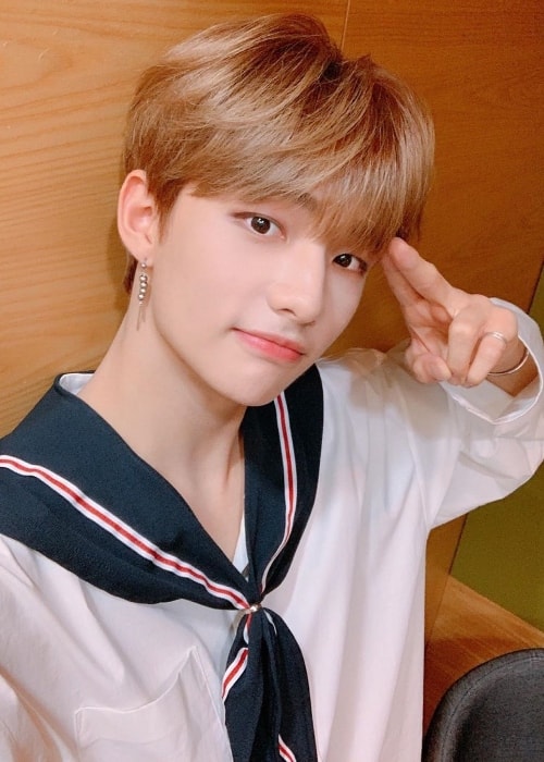 Hyunjin as seen while taking a selfie in 2019