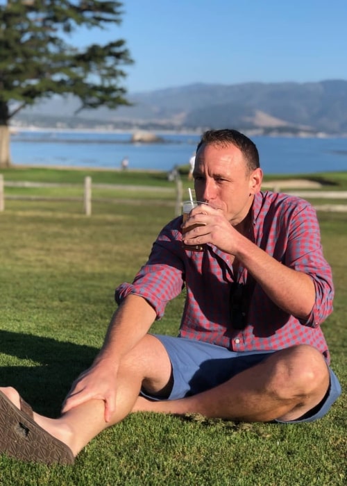 Joey Chestnut as seen at Pebble Beach Golf Links in Pebble Beach, California in July 2020