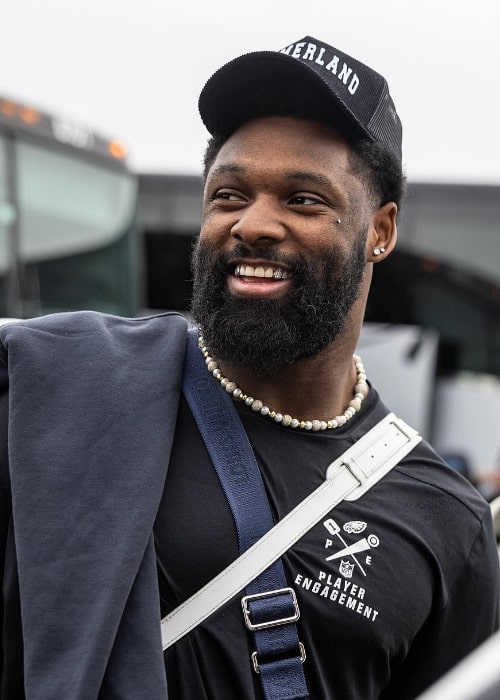 Josh Sweat smiling in a picture clicked in 2025