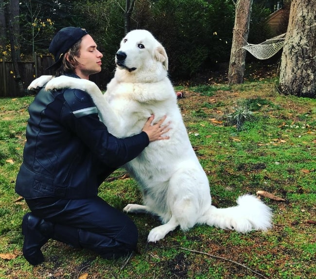Keenan Tracey as seen in a picture with his dog in December 2017