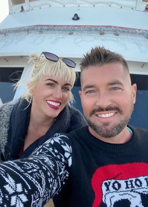 Mair Mulroney as seen in a selfie with Robbie Lawrence in December 2023, in Marina del Rey, California
