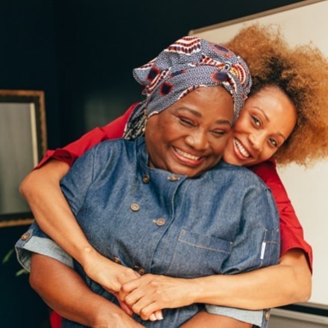 Nika King and her mother Sharon Allen in May 2021