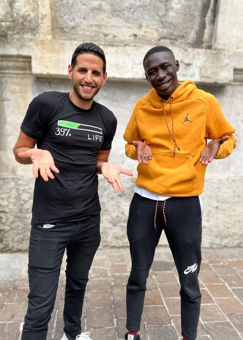 Nuseir Yassin as seen in a picture with Khaby Lame in May 2022