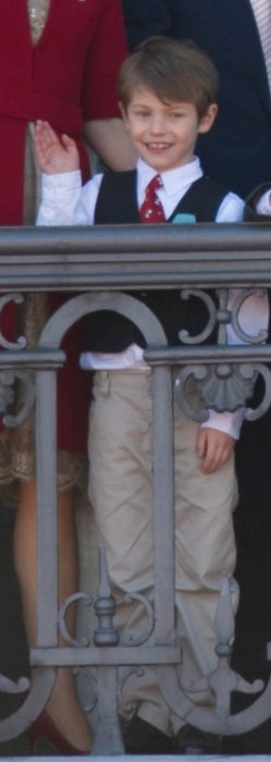 Prince Felix of Denmark as seen while posing with his royal family during the 70th birthday of Queen Margrethe II