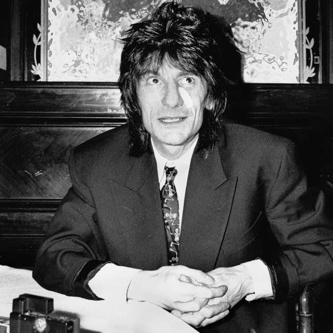 Ronnie Wood as seen at his art exhibition in Hotel Kramer Malm&ouml; in 1988