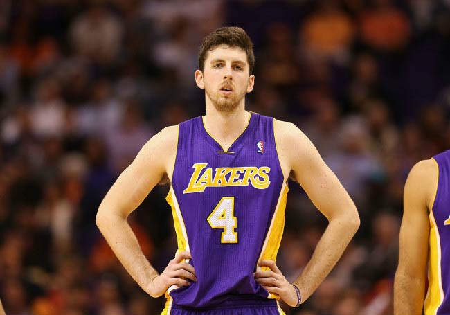 Ryan Kelly during a NBA game between Los Angeles Lakers and the Phoenix Suns in January 2014
