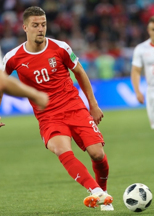 Sergej Milinkovic-Savic during a match in June 2018