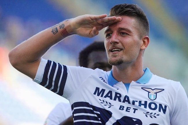 Sergej Milinkovic-Savic in Rome, Italy in September 2018
