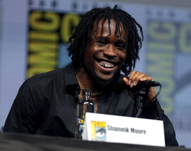 Shameik Moore as seen at the 2018 San Diego Comic-Con International