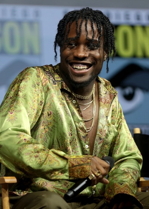 Shameik Moore at the 2018 San Diego Comic-Con International
