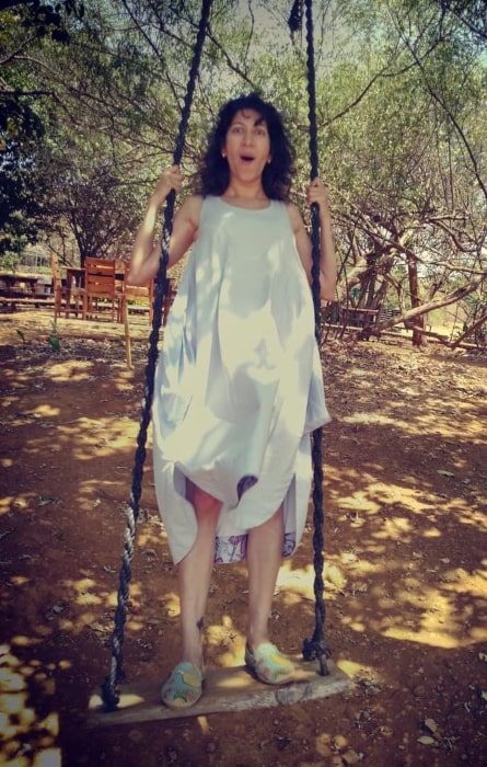 Shivani Tanksale pictured while enjoying her time on a swing in March 2019