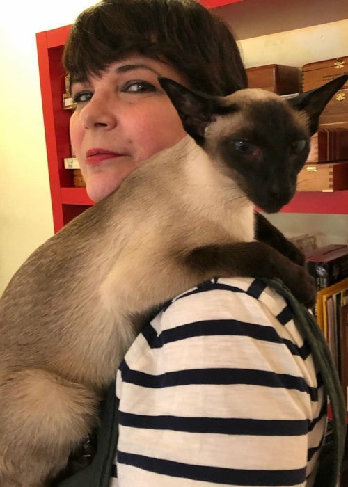 Terri Garber with her sister's cat as seen in June 2019