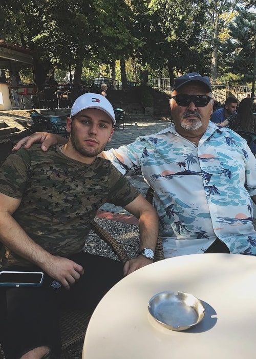 Vassilios Bitsas as seen in a picture that was taken with his father in Nimfa&iacute;on, Florina, Greece in August 2018